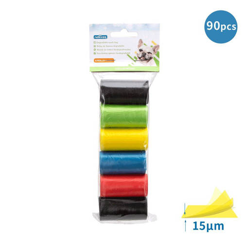 Nobleza 6 rotoli di sacchetti biodegradabili L32*W23cm