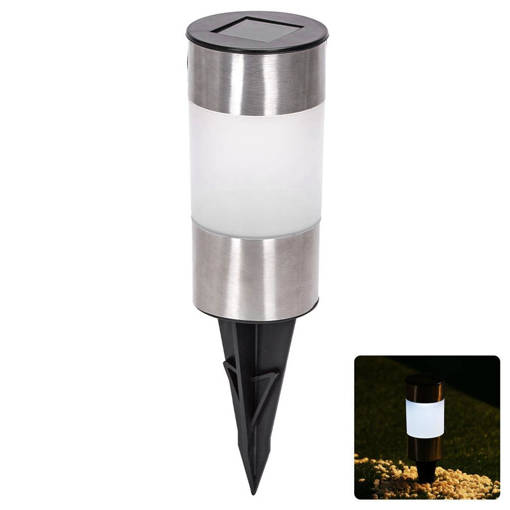 Lampioncino LED solare in acciaio inox 6500K