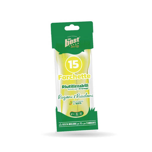 Posate Gialle Riutilizzabili The Best Forchette Riutilizzabili 15 Pcs