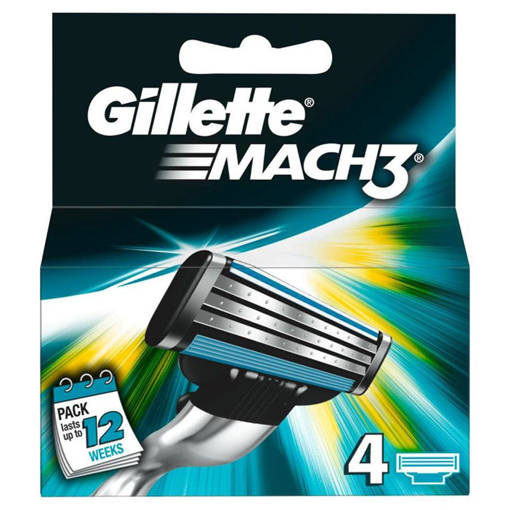 Gillette Ricariche Mach3, 4 pezzi