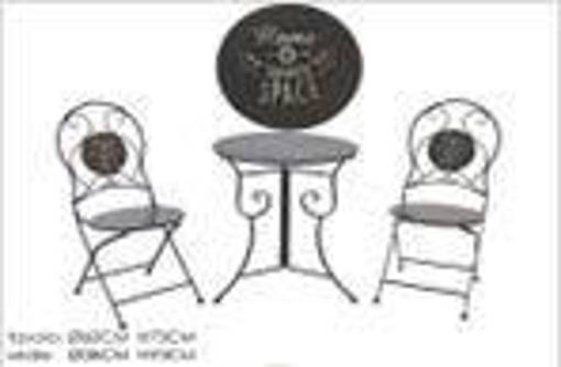 SET TAVOLO Ø60CM C/2 SEDIE GRIGIO