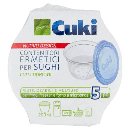 Cuki Contenitori Ermetici per Sughi 0.20 5 PZ