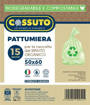 Cossuto 15 Sacchi Bidone Maxi 50x60 Cm, 30 Litri, Naturale, Bocca Aperta