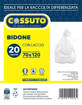 Cossuto 20 Sacchi Bidone 70x120 Cm, 110 Litri, Trasparente, Laccio