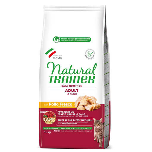 Natural Trainer Gatto adulto 10 kg con Pollo