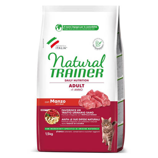 Natural Trainer Gatto Adulto 1,5 kg con Manzo