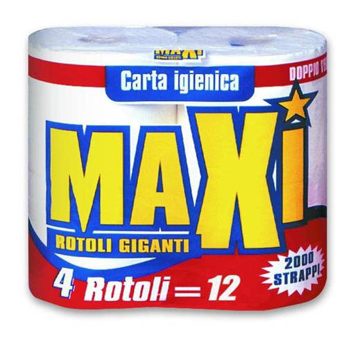 Maxi Carta Igienica Rotoloni 4 Rotoli doppio velo   