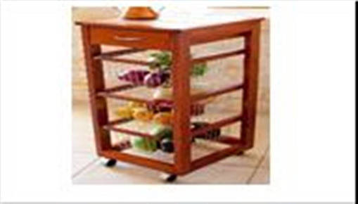 Legno Line Carrello Legno Slim Ciliegio 33x38x83 cm     1118