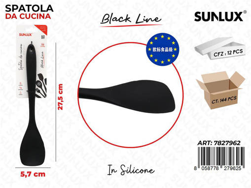 Sunlux Black L. Spatola Cucina Silicone 5.7*27.5Cm