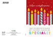 Marpimar - Compleanno Candeline Fondo Rosso Foil Olografico LOE22