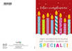 Marpimar - Compleanno Candeline Fondo Rosso Foil Olografico LOE22