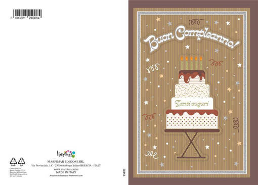 Marpimar - Compleanno Maschile Torta Fondo Chiaro Special TSE22