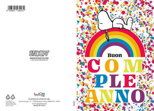 Marpimar - Snoopy Colorato Stampa Foil Argento PED29