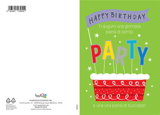 Marpimar - Compleanno Party Verde Foil Olografico LOE23