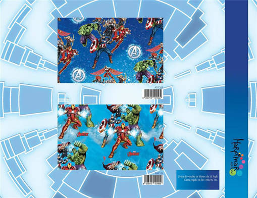 Marpimar -  Carta Regalo 70X100 Super Eroi Azzurra AVC03