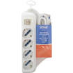 Omega Multipresa 4 Prese Universali P40 Bipasso-Schuko 10/16A 2P+T, Cavo 1.5Mt H05Vv-F 3Gx1Mm, Spina 16A 2P+T, Con Interruttore Luminoso