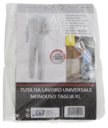 Kombo Tuta Da Lavoro Usa E Getta Misure L-Xl