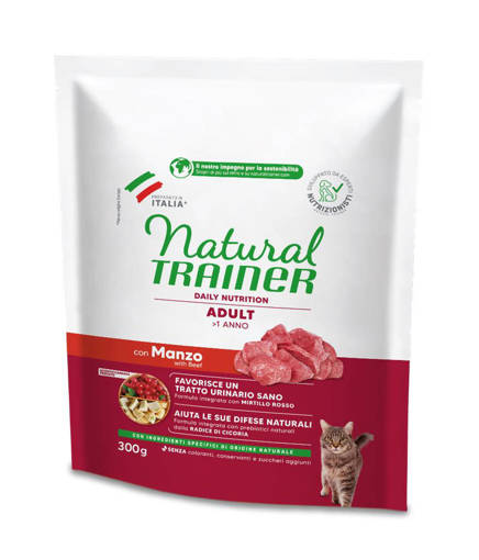 Natural Trainer Gatto Adulto 300 gr con Manzo