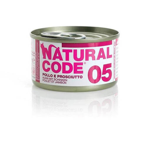 Natural Code 05 Pollo E Prosciutto , Lattina 85G
