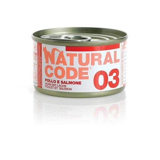 Natural Code 03 Pollo E Salmone, Lattina 85G