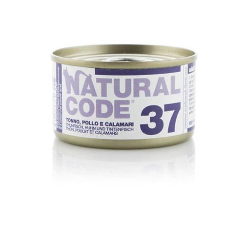 Natural Code 37 Tonno, Pollo E Calamari, Lattina 85G