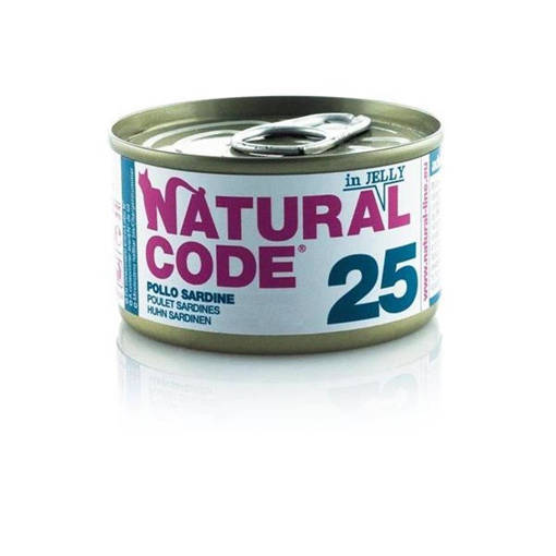Natural Code 25 Pollo E Sardine, Lattina 85G