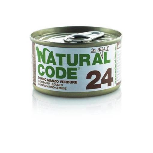 Natural Code 24 Tonno, Manzo E Verdure , Lattina 85G