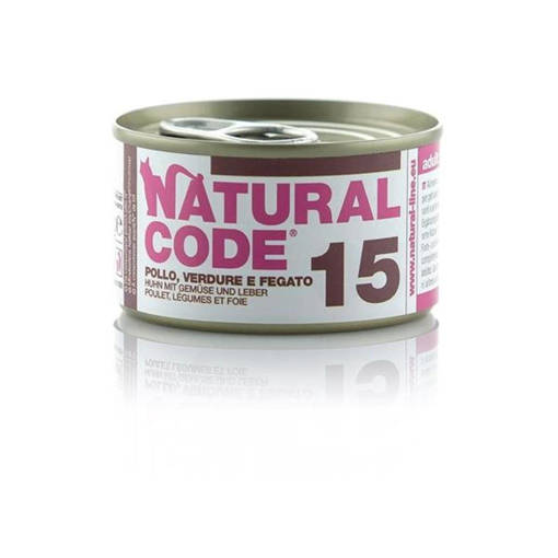 Natural Code 15 Pollo,Verdure E Fegato , Lattina 85G