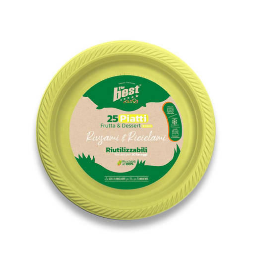 The Best Piatti Frutta Riutilizzabili 25 Pz, Gialli