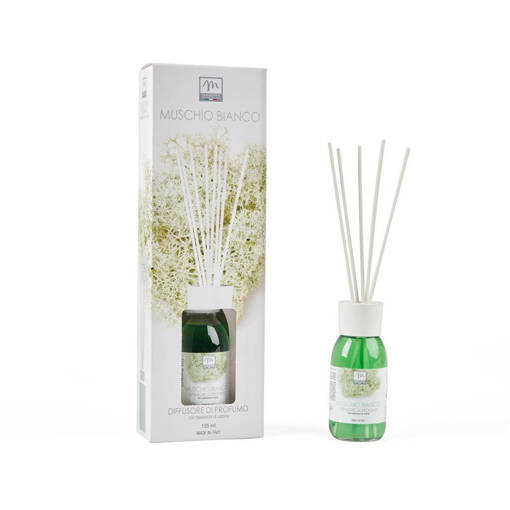 Mercury  16477  - Diffusore Di  Essenza Con  Bacchetti In Fibra 125 Ml  Muschio Bianco