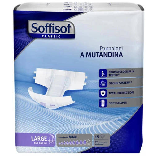 Soffisof Pannoloni Mutandina Maxi Tg. L  15 pz, Dispositivo Medico