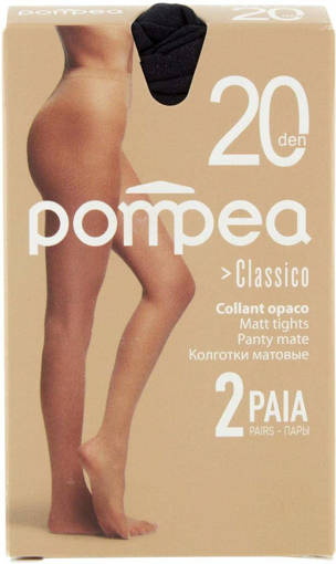 Pompea Classico 20 X2 Nero Taglia 3/4Ml