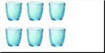 Bormioli Rocco Line Bicchiere Acqua, 6 pezzi, 29 cl, Blue