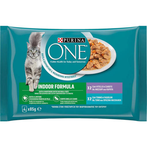 Purina One Bifensis Indoor Formula 4X85G Vitello E Tonno