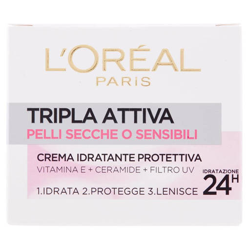 L'Oreal Tripla Attiva Crema Idratante Protettiva Pelli Secch