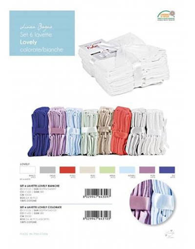 Zambetti SET 6 LAVETTE LOVELY COLORATE PAK