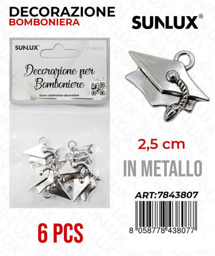 Sunlux Decorazioni Bomboniere Laurea Metallo 22,5 Cm