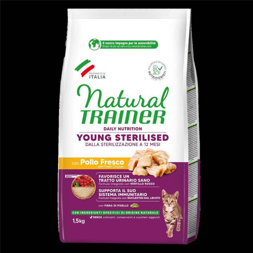 Natural Trainer Gatto Young 1,5 kg Pollo