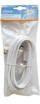 Omega Cavetto Coassiale 3C 2V Antenna Tv 5 Metri Uscite Assiali Maschio/Femmina + Adattatore Maschio/Maschio + Adattatore Femmina/Femmina, Passo 9.5Mm, Colore Bianco