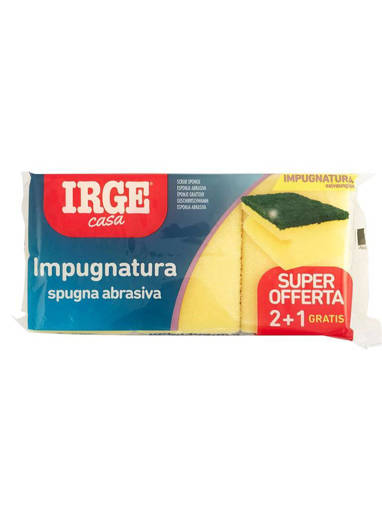 Irge Spugna Abrasivo Impug. 9.5x6.5x4 3p