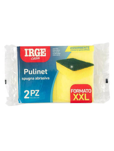 Irge Spugna Abrasiva Grande 12.5x8.2x4  2 pezzi