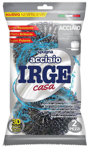 Irge Spugna Acciaio 2 pezzi