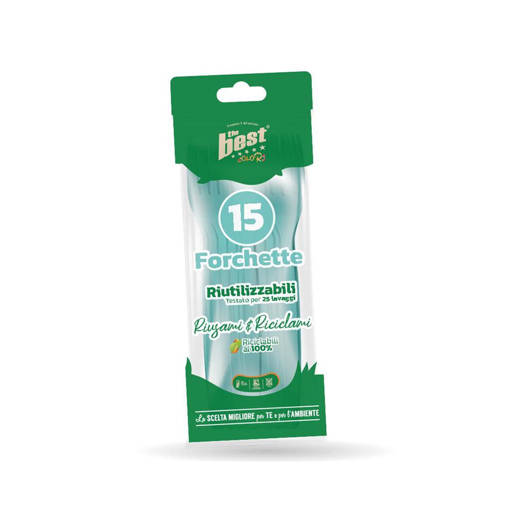 The Best Posate Forchette Azzurre Riutilizzabili 15 Pcs