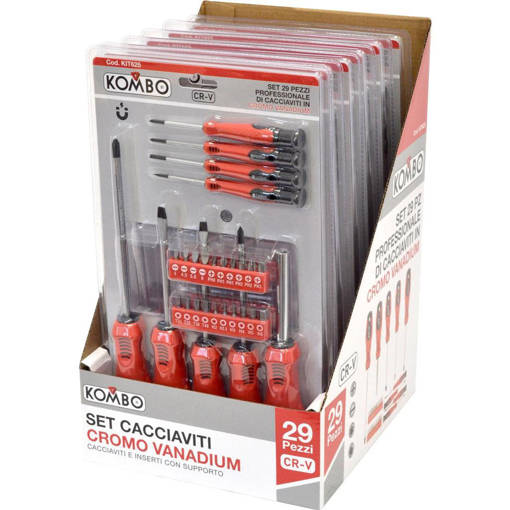 Set Professionale 29 Pz Cacciaviti In Cr-V