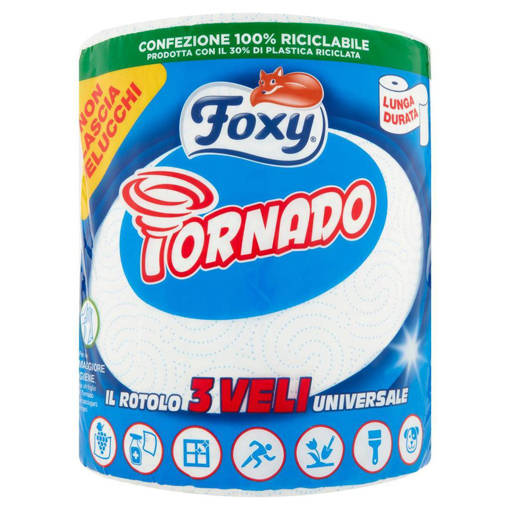 Foxy Tornado Blu 1 Rotolo, 3 Veli