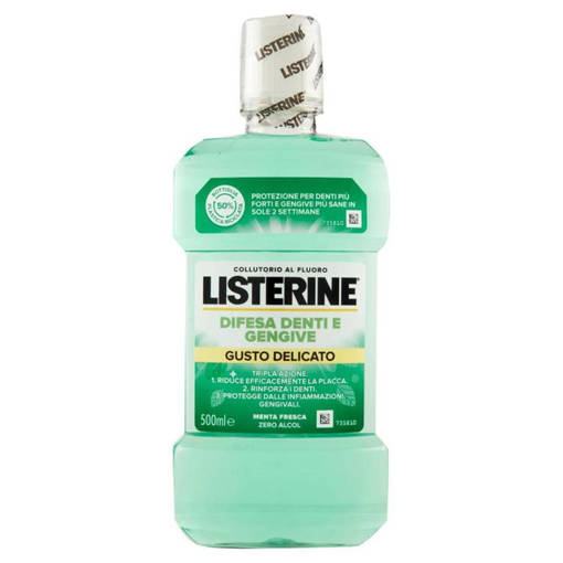 Listerine Colluttorio Denti e Gengive Zero Alcool 500 ml