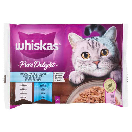 Whiskas Pure Delight Bocc pesce 4x85g 
