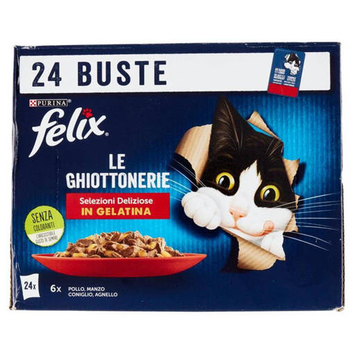 Felix Le Ghiottonerie 24X85G (Con Manzo, Pollo, Coniglio, Agnello)