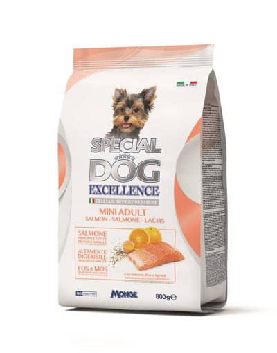 Special Dog Excellence Mini Adult 800 gr, Salmone, Riso, Agrumi