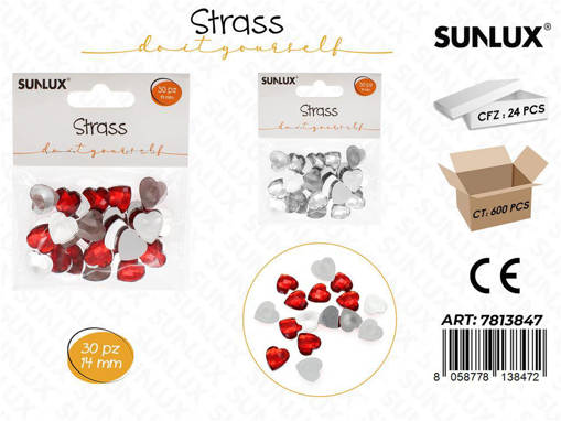 Sunlux Strass Col. Ass. 30Pcs 14Mm / Pz Da 24**